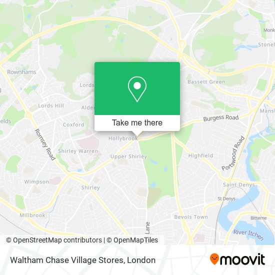 Waltham Chase Village Stores map