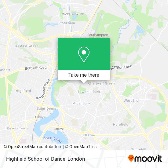 Highfield School of Dance map