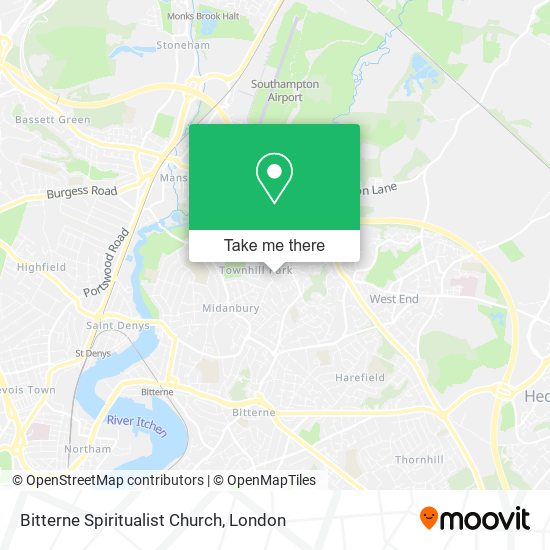 Bitterne Spiritualist Church map