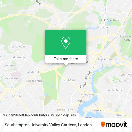 Southampton University Valley Gardens map