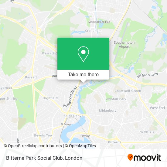 Bitterne Park Social Club map