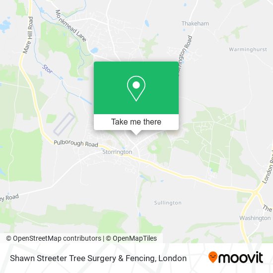 Shawn Streeter Tree Surgery & Fencing map