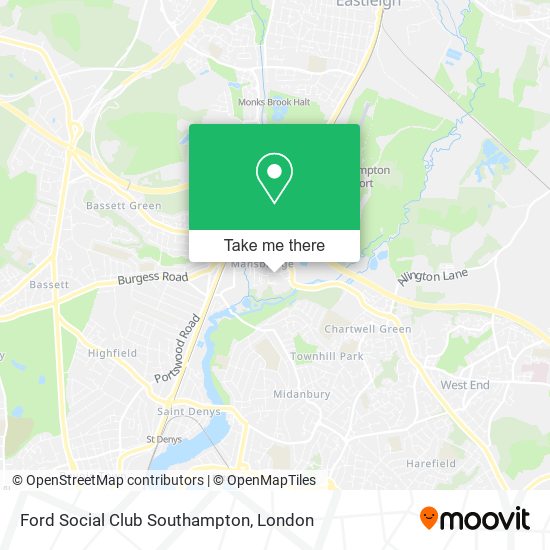 Ford Social Club Southampton map