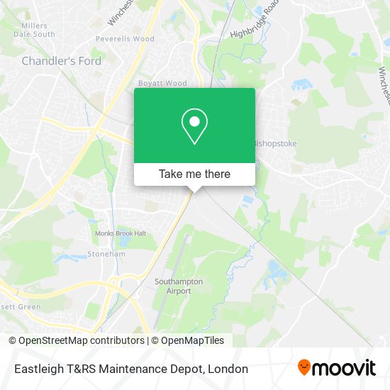 Eastleigh T&RS Maintenance Depot map