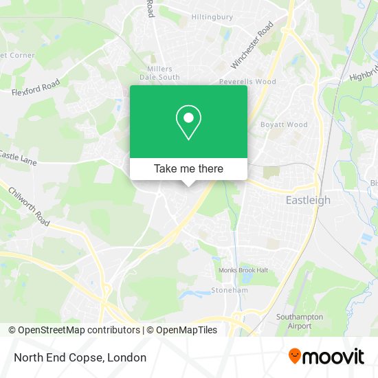 North End Copse map
