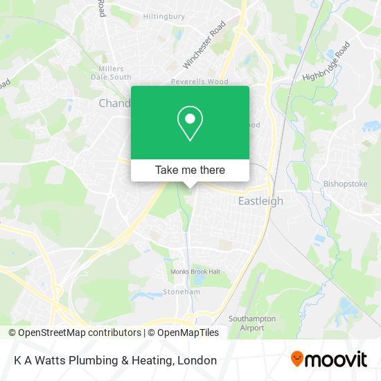 K A Watts Plumbing & Heating map