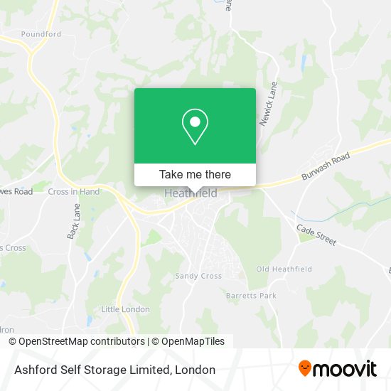 Ashford Self Storage Limited map