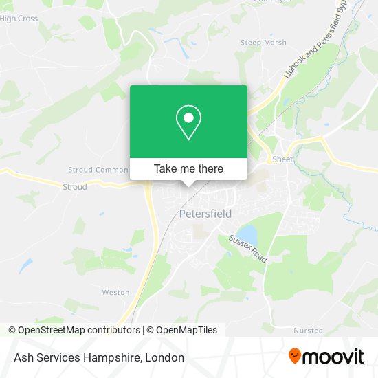 Ash Services Hampshire map