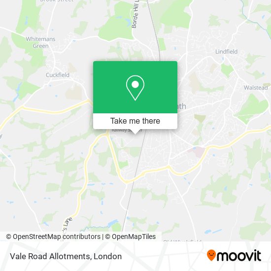 Vale Road Allotments map