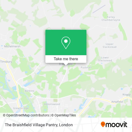 The Braishfield Village Pantry map