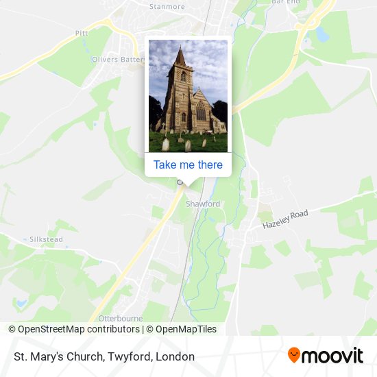 St. Mary's Church, Twyford map