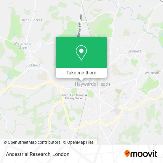 Ancestrial Research map