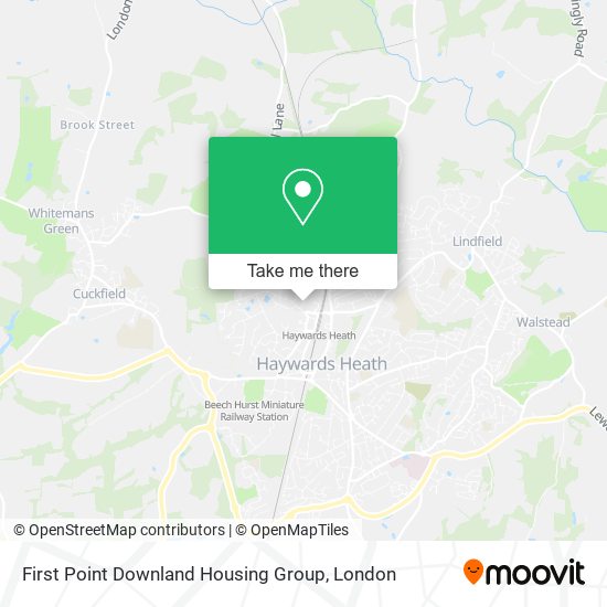 First Point Downland Housing Group map