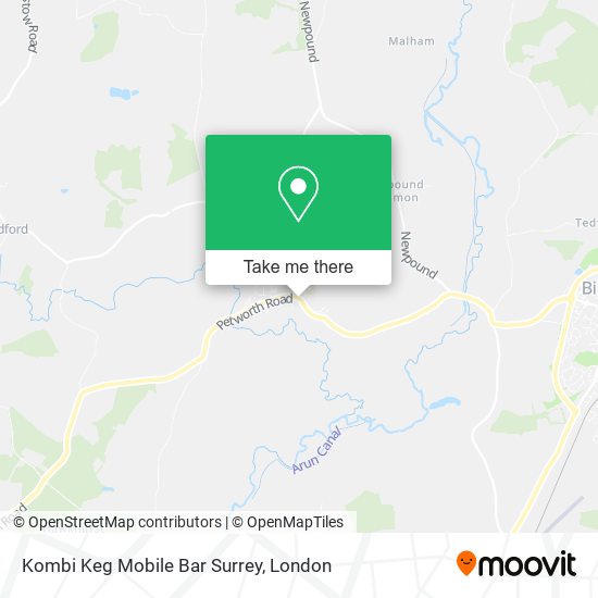Kombi Keg Mobile Bar Surrey map
