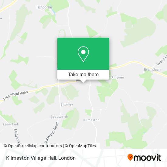 Kilmeston Village Hall map