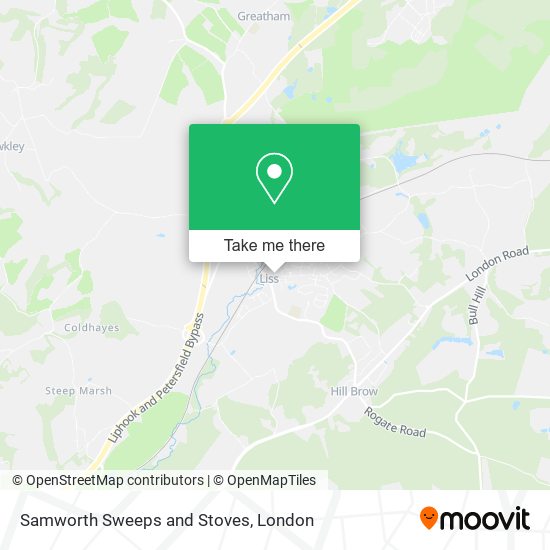 Samworth Sweeps and Stoves map