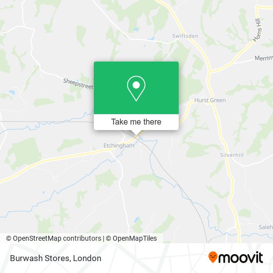 Burwash Stores map