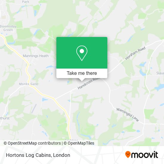 Hortons Log Cabins map