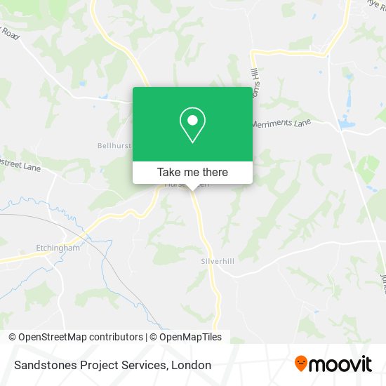 Sandstones Project Services map