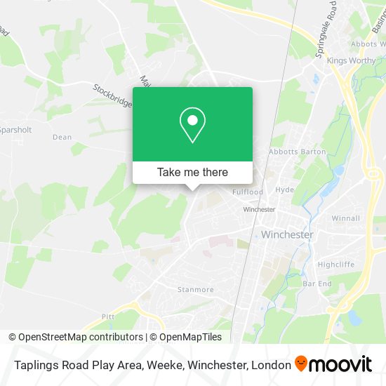 Taplings Road Play Area, Weeke, Winchester map