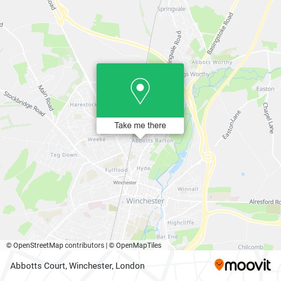 Abbotts Court, Winchester map