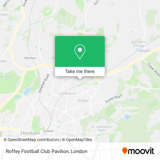 Roffey Football Club Pavilion map
