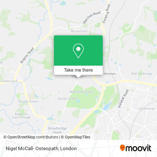 Nigel McCall- Osteopath map