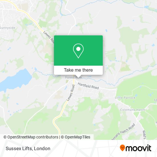 Sussex Lifts map