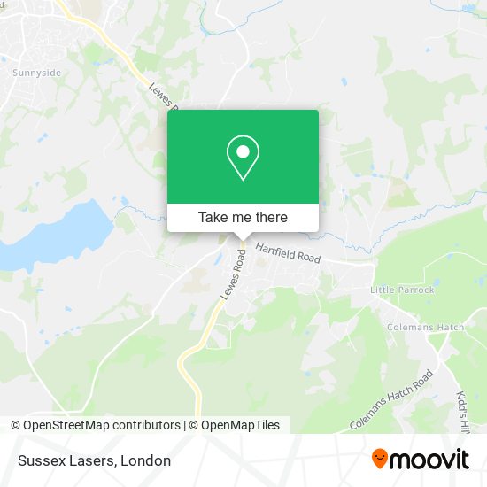 Sussex Lasers map