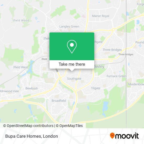 Bupa Care Homes map