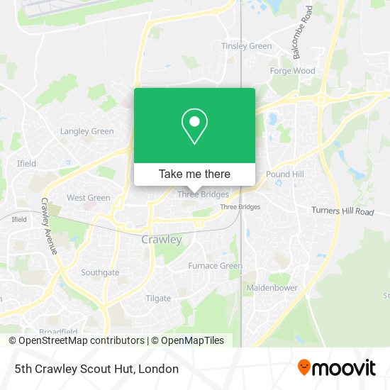 5th Crawley Scout Hut map
