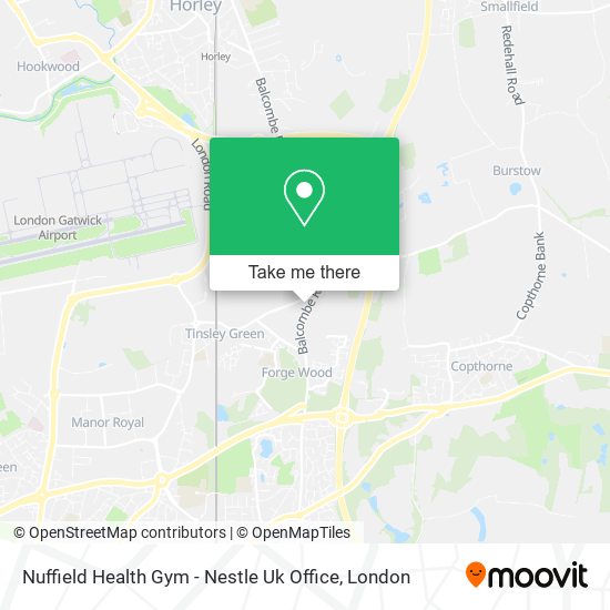 Nuffield Health Gym - Nestle Uk Office map