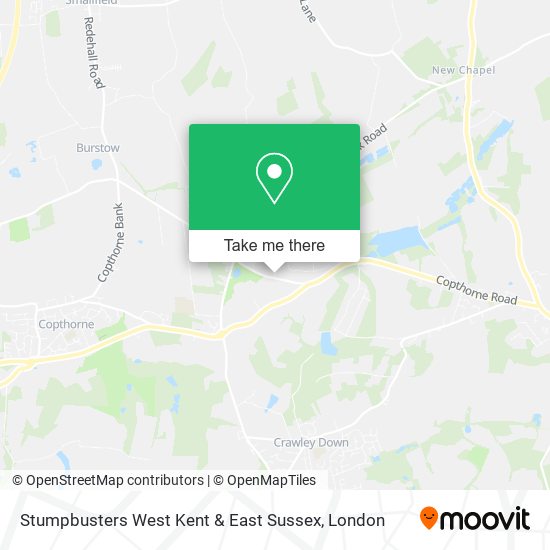 Stumpbusters West Kent & East Sussex map