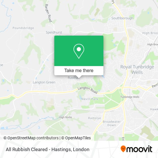 All Rubbish Cleared - Hastings map