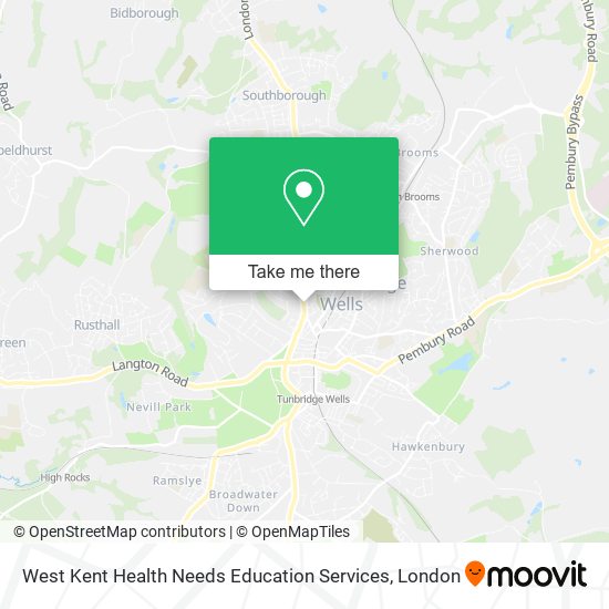 West Kent Health Needs Education Services map
