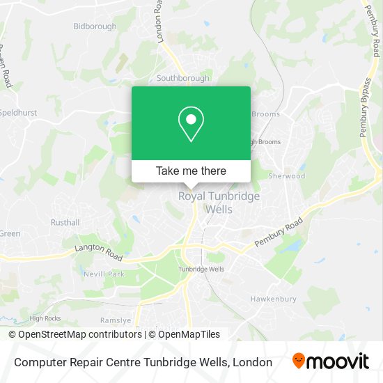 Computer Repair Centre Tunbridge Wells map