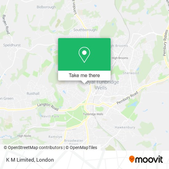 K M Limited map