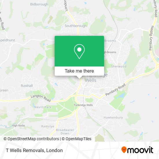 T Wells Removals map