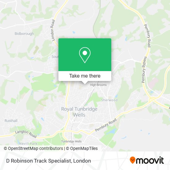 D Robinson Track Specialist map