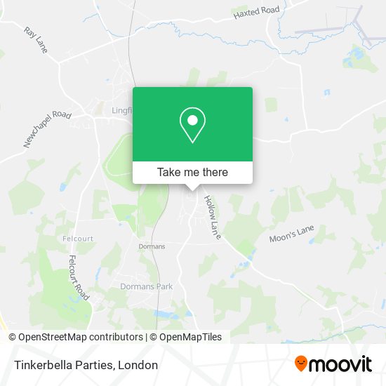 Tinkerbella Parties map