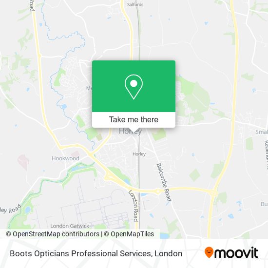 Boots Opticians Professional Services map