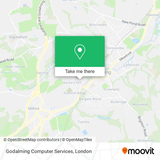 Godalming Computer Services map