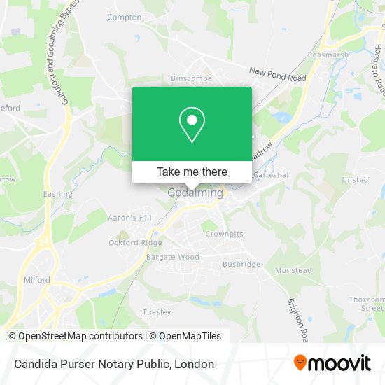 Candida Purser Notary Public map