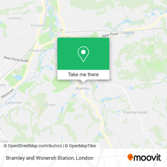 Bramley and Wonersh Station map