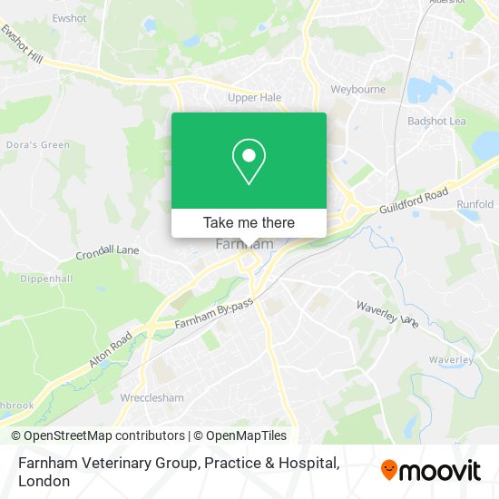 Farnham Veterinary Group, Practice & Hospital map