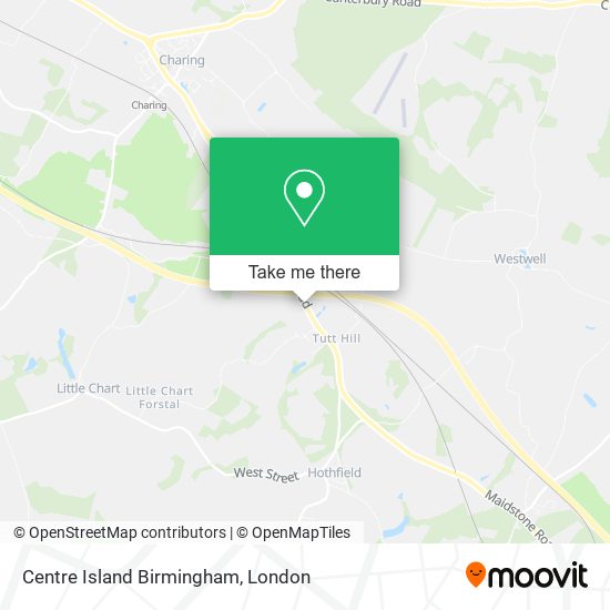 Centre Island Birmingham map