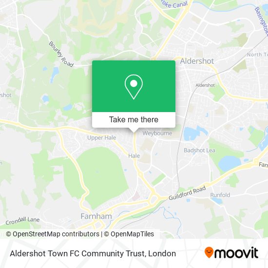 Aldershot Town FC Community Trust map