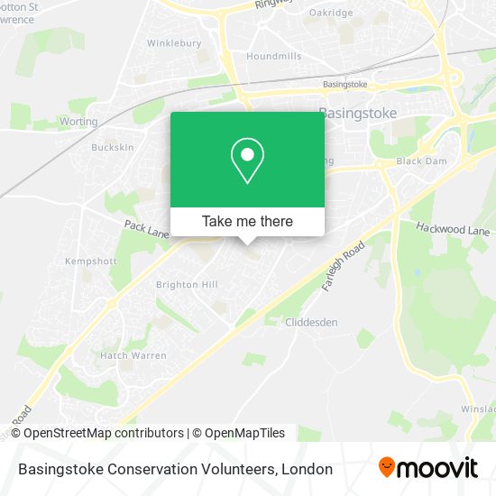 Basingstoke Conservation Volunteers map