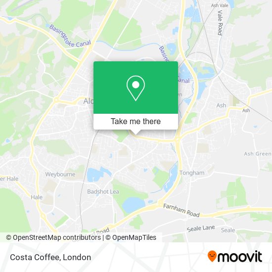 Costa Coffee map