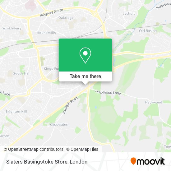 Slaters Basingstoke Store map